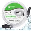 imageGreen Expert 1quot ID Inlet Hose Kit with End Valve and Threaded Adapter 25Foot Transparent PVC for Well Pumps Water Intake AllinOne Easy Installation13Foot
