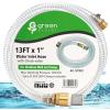 imageGreen Expert 1quot ID Inlet Hose with Brass Fittings and Check Valve Full Kit for Well Pump Water Intake Easy to Install for Quickly Water Sucking from Garden Pond Canal Reservoir 13Foot13Foot