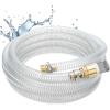 imageGreen Expert 1quot ID Inlet Hose with Brass Fittings and Check Valve Full Kit for Well Pump Water Intake Easy to Install for Quickly Water Sucking from Garden Pond Canal Reservoir 13Foot25Foot