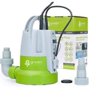 imageGreen Expert 13HP Submersible Sump Pump with Unique Flow Sensor Switch Lastinch Water Drainage for Flooded Basement Backyard Pool Hot Tub Rain Barrel Easy to Use Backup Drain Pump 25Foot Power Cordwith Water Sensor Switch