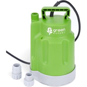 imageGreen Expert 13HP Submersible Sump Pump with Unique Flow Sensor Switch Lastinch Water Drainage for Flooded Basement Backyard Pool Hot Tub Rain Barrel Easy to Use Backup Drain Pump 25Foot Power CordManual Activation