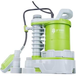 imageGreen Expert 1HP Submersible Sump Pump 4000GPH High Flow Full Stainless Steel 25FT Power Cord Fast Water Drainage for Flood Pool Garden Pond Hot Tub Rain Barrel Heater Flush Household Drain Systemwith Adjustable Float Switch