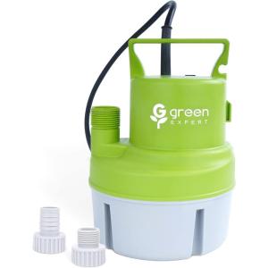 imageGreen Expert 1HP Sump Pump 4000GPH High Flow Stable Builtin Float Switch 25FT Power Cord Automatic On Off for Water Removal Easy to Drain Sewage Pool Hot Tub Flooded House Garden Basement SinkManual Activation