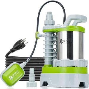 imageGreen Expert 15HP Submersible Sump Pump 5500GPH High Flow 25FT Power Cord AutoManual Adjustable Float Intake Holes Changeable AllinOne Solution for Basement Pool Hot Tub Flooded Areas