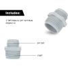 image:imageGreen Expert Plastic Elbow Adapter Kit for Water Hose and Sump Pump Easy Connection Contains a 112 NPT Female to 34 GHTamp112 Barb Connector and a 112 NPT Male Elbow with a Check Valve1 MNPT x 34 GHT