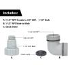 image:imageGreen Expert Plastic Elbow Adapter Kit for Water Hose and Sump Pump Easy Connection Contains a 112 NPT Female to 34 GHTamp112 Barb Connector and a 112 NPT Male Elbow with a Check Valve112 NPT x BarbGHT