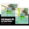 image:imageGreen Expert Plastic Elbow Adapter Kit for Water Hose and Sump Pump Easy Connection Contains a 112 NPT Female to 34 GHTamp112 Barb Connector and a 112 NPT Male Elbow with a Check Valve112 NPT x BarbGHT