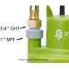 image:imageGreen Expert Plastic Elbow Adapter Kit for Water Hose and Sump Pump Easy Connection Contains a 112 NPT Female to 34 GHTamp112 Barb Connector and a 112 NPT Male Elbow with a Check Valve1 FNPT34 FNPT x 34 GHT