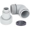 image:imageGreen Expert Plastic Elbow Adapter Kit for Water Hose and Sump Pump Easy Connection Contains a 112 NPT Female to 34 GHTamp112 Barb Connector and a 112 NPT Male Elbow with a Check Valve112 NPT x BarbGHT