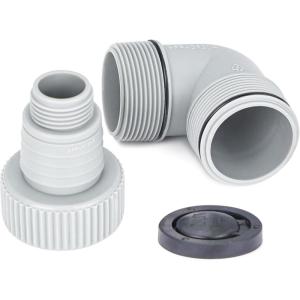 image:imageGreen Expert Plastic Elbow Adapter Kit for Water Hose and Sump Pump Easy Connection Contains a 112 NPT Female to 34 GHTamp112 Barb Connector and a 112 NPT Male Elbow with a Check Valve112 NPT x BarbGHT
